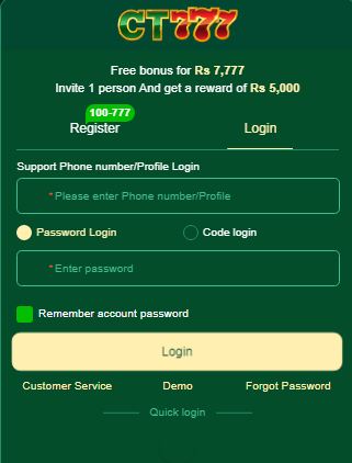 CT777 Login App