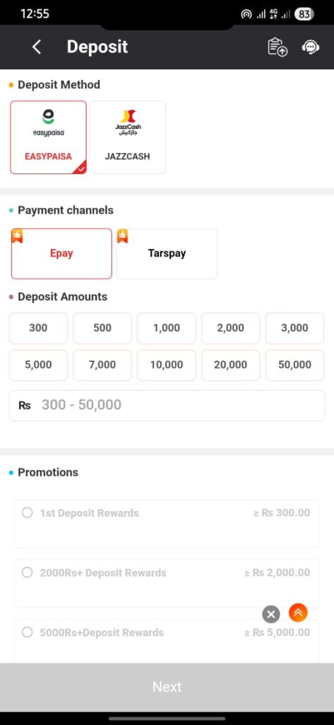 sr07 deposit Pakistan