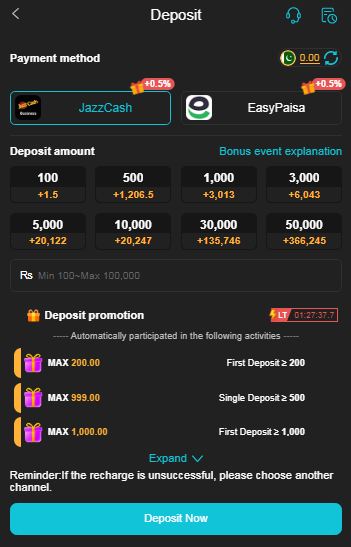 CT999 Deposit Pakistan