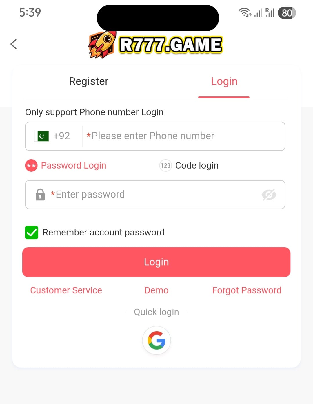 R777 Login